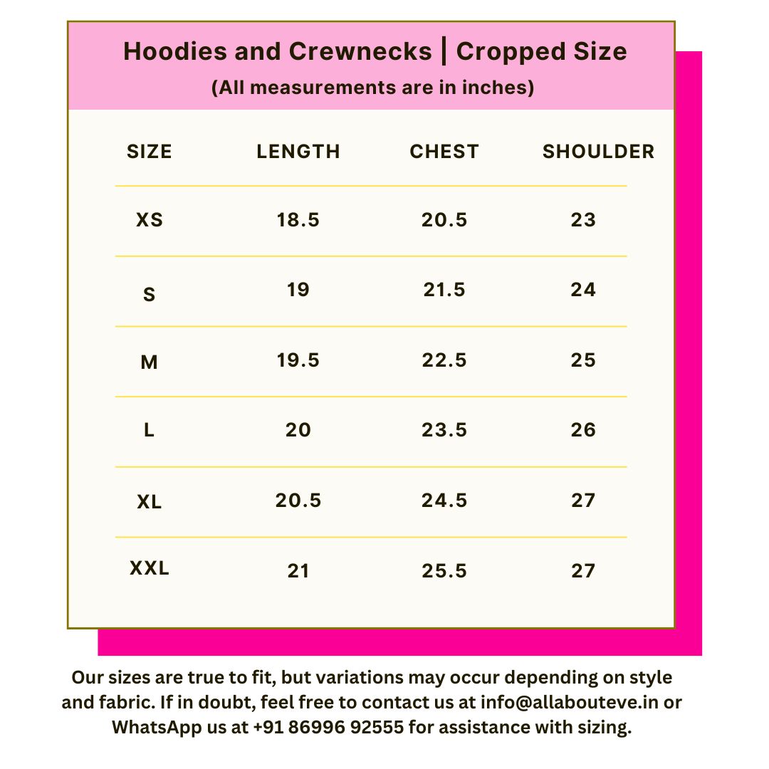 Size Chart for Embrace Tranquility Co-ord Set