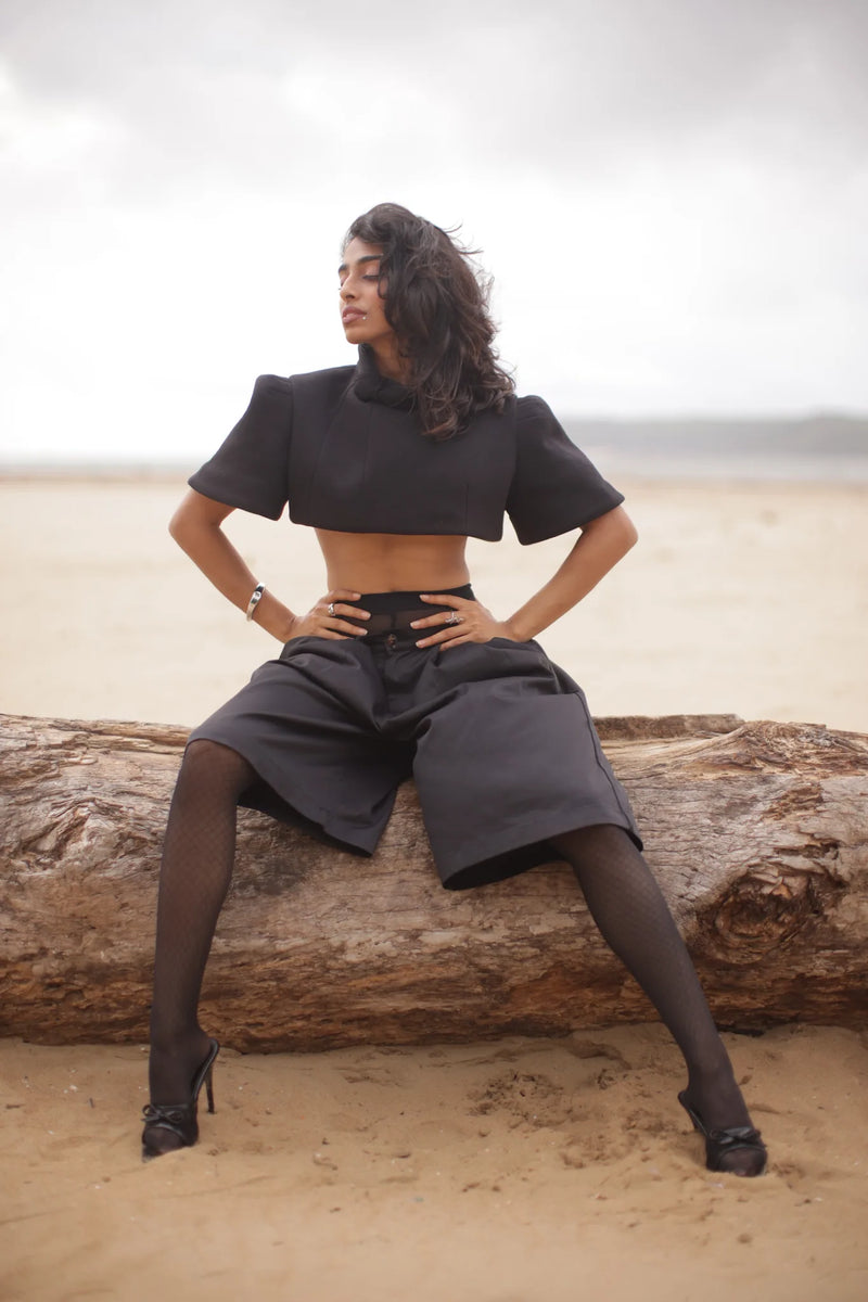 Midnight Mantle Cape Top