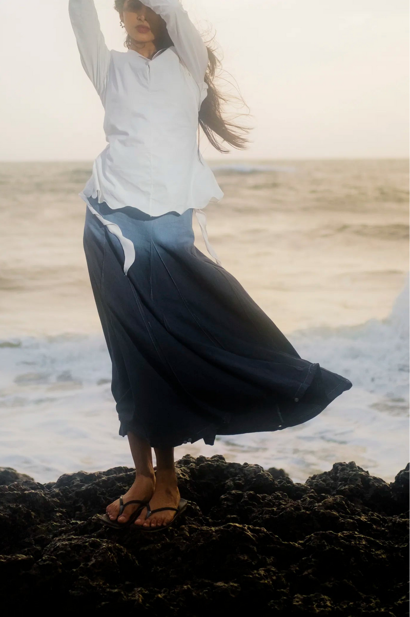 Smoke Hour Bubble Maxi Skirt