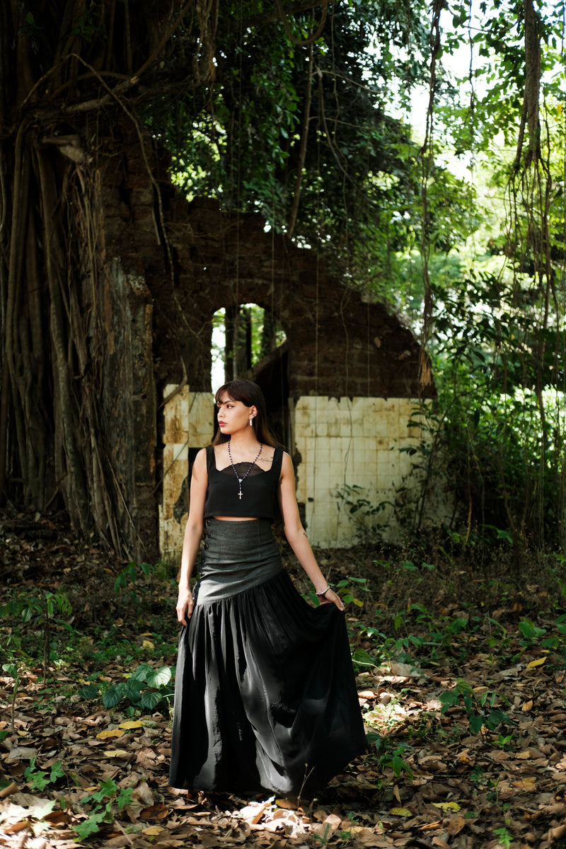 Black Sermon Corset Skirt