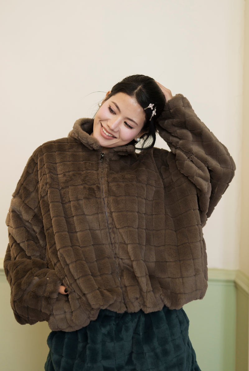 Eve India women Clothing Cloud Plush Bomber