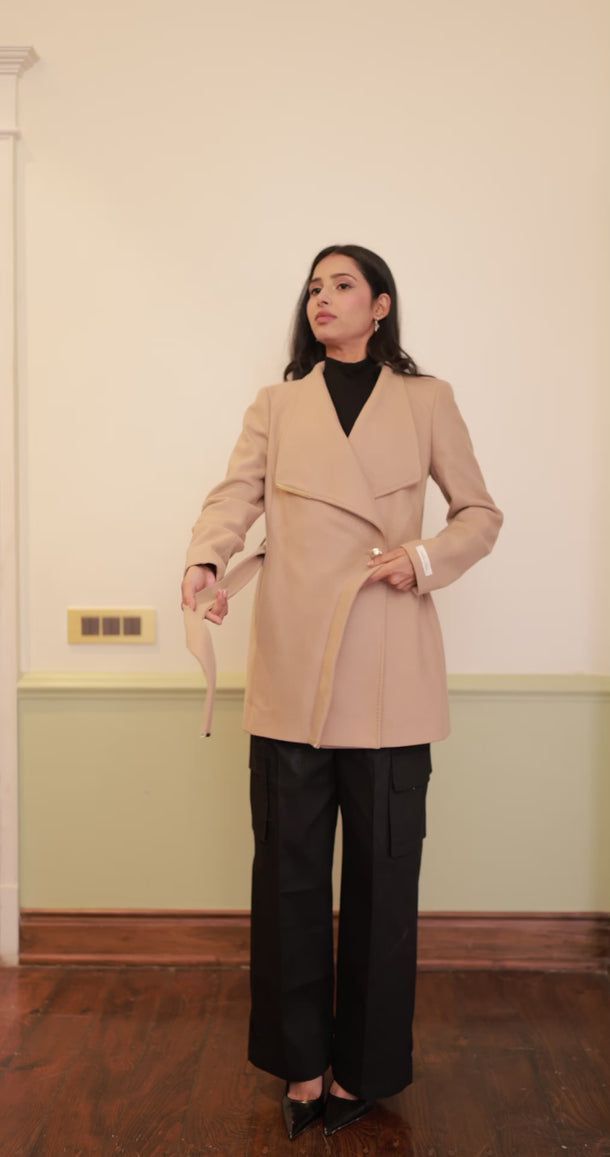 Eve India women Clothing Dusted Rose Wrap Coat