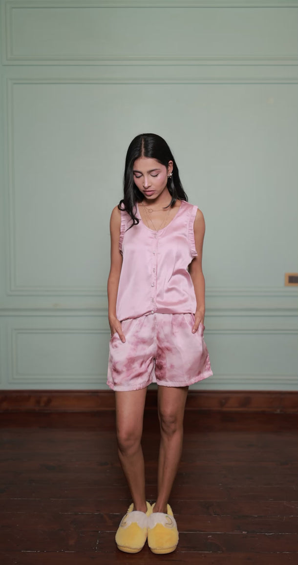 Eve India women Clothing Blush Mirage Night Suit (shorts)